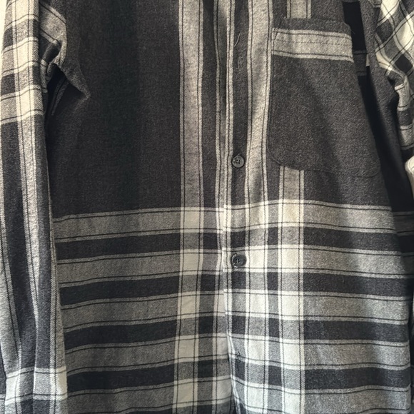 Standard Cloth button shirt plaid black shirt - Picture 3 of 4
